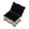 Royalblue Rhinestone Jewelry Box Ring Retro Flower Engraved Earrings Necklace