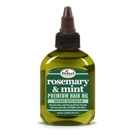 Difeel Aceite para el cabello premium de romero y menta con biotina 2.5 oz. - Aceite de romero natural para el crecimiento del cabello y biotina