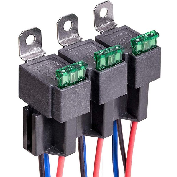 Kiligen 12V Fuse Relay Switch Harness Set - 30A ATO/ATC