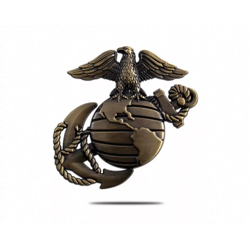 DEURA US Marine Corps USMC Eagle Globe Anchor Car Emblem