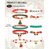 jollone 5 Pack Christmas Bracelets Women Clay Bead Bracelet Xmas