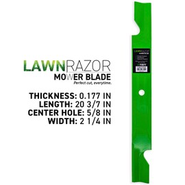 8TEN LawnRAZOR Blade Set for Toro Titan ZX MX Time Cutter 60 Inch Deck 115-9649-03 (Notched High Lift) 3 Pack