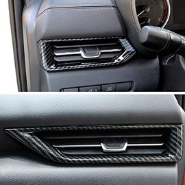 Carbon Fiber Print Interior Trim Air Vent Outlet Steering Wheel Gear Shift Knob Armrest Window Switch for Nissan Sentra 2020-2025 (Carbon Fiber Print, Side Air Vent 2pcs)