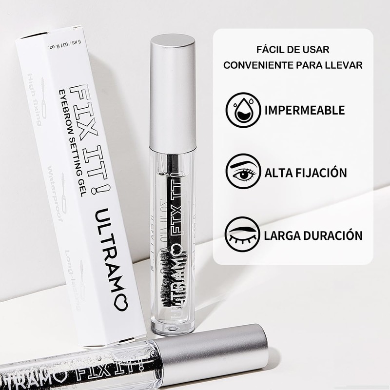 Brow Glue, Gel de Cejas con Fijación, Gel Fijador de