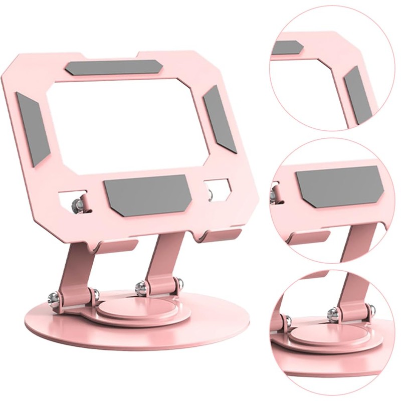 Tablet Desk Stand with 360° Rotating Base, Ergonomic Adjustable Notebook