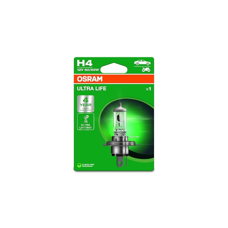 Osram H4 64193ULT-1BL 60/55W High Beam Bulb (Pack of 2)