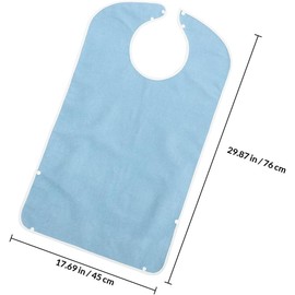minkissy Babero Protector para Adultos Mayores de Toalla de Fibra de Bambú, Lavable y Resistente al Agua, Adecuado para Cuidado Diario y Protección de Ropa