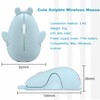 Samudgate Wireless Mouse, Cute Dolphin Shape Computer Mouse 2.4 GHz