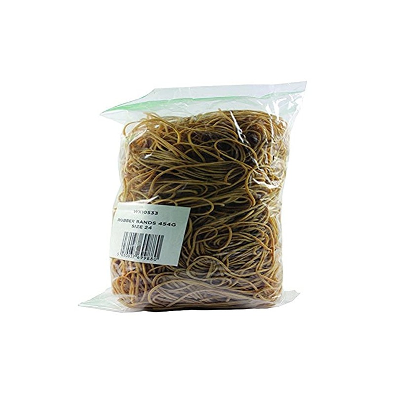 WHITEBOX 5251687 Rubber Bands, (Pack of 454 g), Size 24