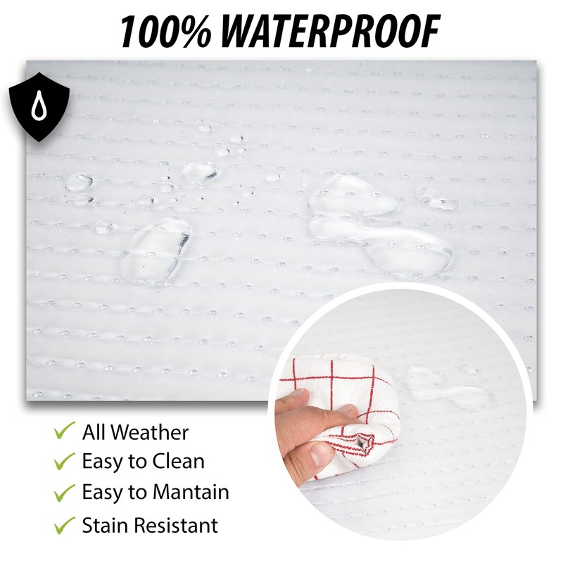 ZONETECH All Weather Full Rubber Clear Car Interior Floor Mats