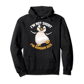 Cool I'm Not Short I'm Penguin Size | Funny Animal Fans Gift Pullover Hoodie
