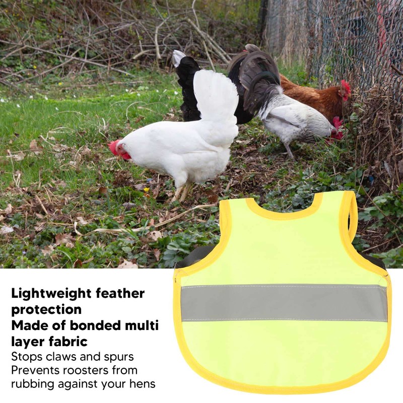Reflective Vest for Pets, Chicken Saddle Poultry, Feather Protection, Comfortable