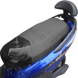 KOLZEMV Motorcycle Seat Cushion, Universal Saddle Cover Made of Elastic Synthetic Leather, Saddle Protection, Motorcycle Seat Cushion, Motorcycle Seat Cover, Scooter Seat Cover with Anti-Scratch, and