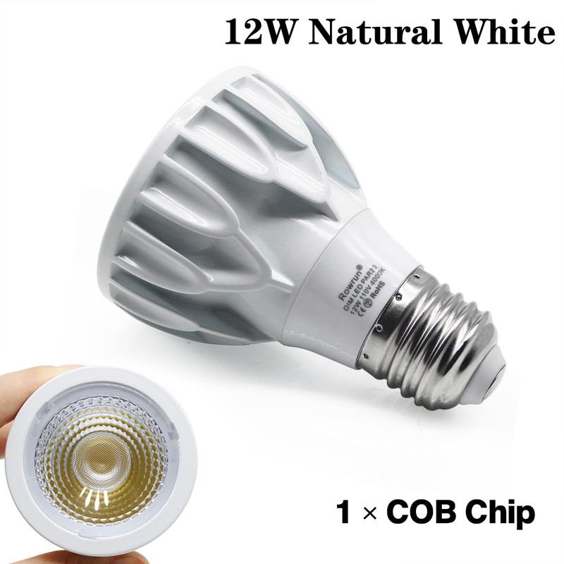 Rowrun PAR20 LED Light Bulb, 12W E26 Standard Base, 100