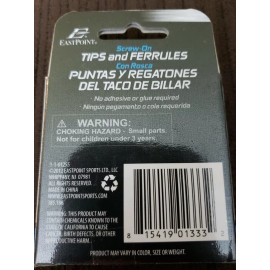 Eastpoint NEW Pool Cue Screw on Tips and Ferrules