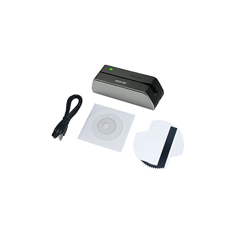 MSR X6 Magnetic Card Reader Writer USB 3-Track Swipe