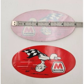 MARATHON OIL COMPANY 1969 MARATHON OIL VINTAGE  JOHNNY HART BC RACING WINDOW STICKER DECAL NOS