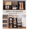 HAIXIN Adjustable 10 Tier Shoe Organizer - Narrow Plastic Vertical
