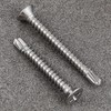 Wensilon（250pcs）#8×1-1/4”for Sheet Metal Self-Tapping Screws 410 Stainless Steel Flat Head