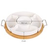 yarlung Ceramic Divided Serving Dishes Platter with Clear Lid, 11