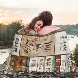 Gifts for Husband Fathers Day from Wife - Fathers Day Husband Gift Ideas - Wedding Anniversary Romantic Gifts for Him - Husband Birthday Gifts for Him from Wife - to My Husband Gifts Blanket 50"X60"