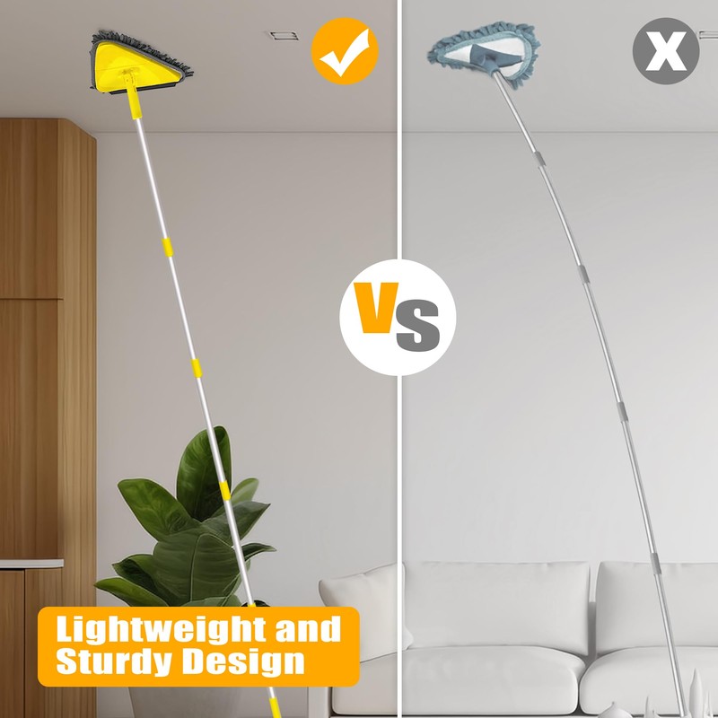 JEHONN Wall Mop with Long Handle 80 Inches, Upgraded 180°