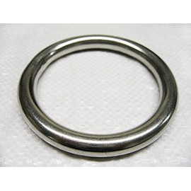 6MM x 45MM Stainless Steel Round Ring - Marine O Webbing Rigging