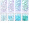 QEZEZA Glitter Hologram Sparkle Container Nail Powder for Arts and