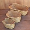 Seagrass Basket Oval Storage Hamper 2 本手 Medium