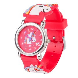 TZIXBOI Girls Watches,Unicorn Analog Watch Waterproof Toddler Baby Watch,Gifts for Kids Age Over 3 Year Old Children,Girls Birthday Christmas Gifts