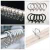20PCS 55MM Silver Metal Curtain Ring with Eyelet and 20pcs
