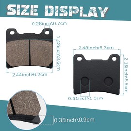 Yerbay Front / Rear Brake Pads for Yamaha XJ 900/900 F 1983-1992/ XJ 600 1984-1991/ FZR 600 1989-1995/ XVZ 12 TD 1985/ V-MAX 12 1991-2003