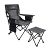 FAIR WIND Oversized Padded Camping Chair with Footrest Stool Set