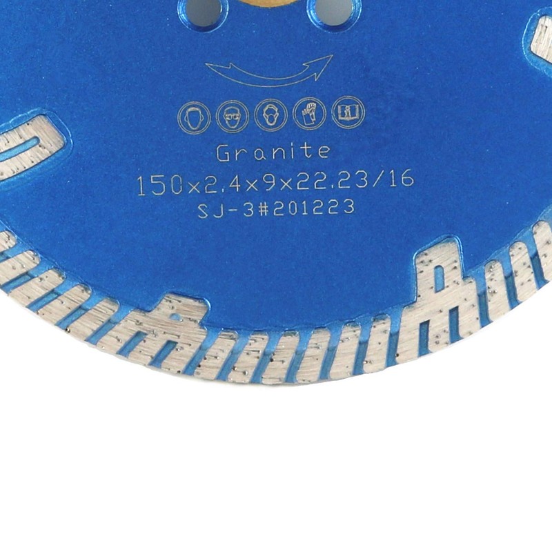 Mostartools 6 Inch Wet/Dry Turbo Diamond Cutting Blade for Granite