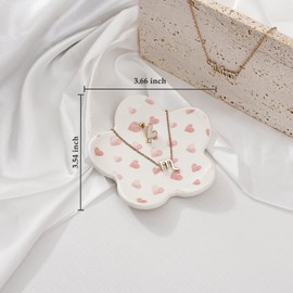 Koythin Aesthetic Jewelry Tray for Girls, Decorative Bedroom Vanity Organizer, Preppy Teen Room Decor Accessories, Gift for Women (Love)