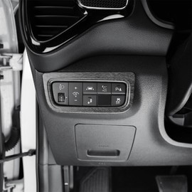 Compatible with 2020-2025 Kia Soul Accessories, Headlight Adjustment Switch Cover, Anti-Dust & Weatherproof Design for Enhanced Durability & DIY Installation (Wood Grain)