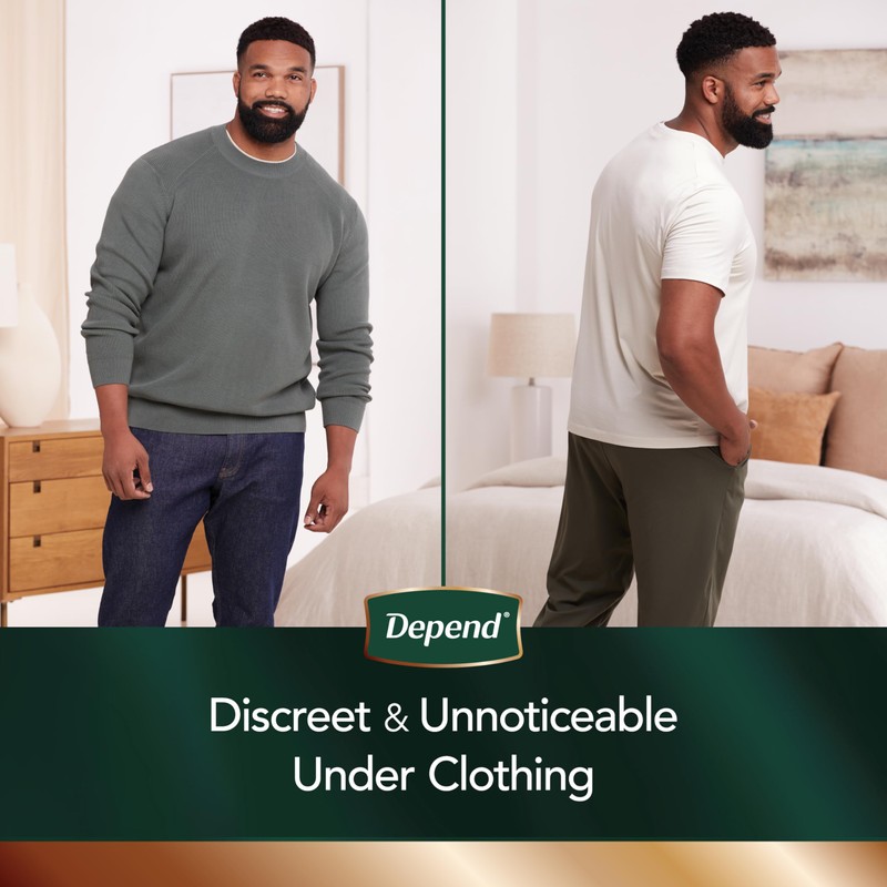 Depend Real Fit Incontinence Underwear for Men, Disposable, Maximum Absorbency,