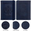 WALNEW 2 Packs Passport Holder for Travel, RFID Passport Cover