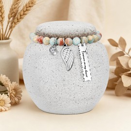 Dletay Mini Urns for Human Ashes Memorial Ceramic Small Cremation Urns for Human Ashes Keepsake Funeral Sharing
