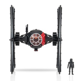 Star Wars Micro Galaxy Squadron First Order Special Forces TIE Fighter - 5-Inch Vehicle with Removable Wings, Rotating Turret, and 1-Inch Micro Figure Accessory