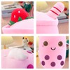 Tutukyle Bubble Tea Cuddly Toy Plush Cushion (Pink, 35 cm)