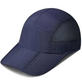 GADIEMKENSD Men's Folding Outdoor Hat, Long Brim, UPF 50+, UV Protection, navy, 55.0-60.0 cm