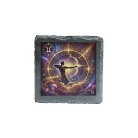 Sagittarius Zodiac Slate Coaster - Mystical Star Sign Design (slco-kf25-sagittariuskvd)