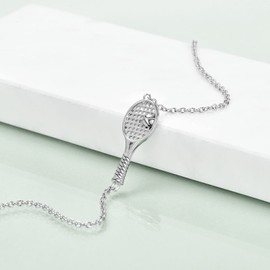 YFN Tennis Racket Anklet Sterling Silver Sport Jewelry Sport Theme Gifts for Women Tennis Lover Player