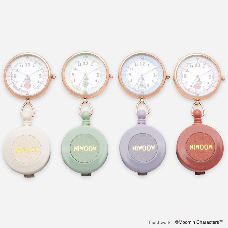 Fieldwork MOM020-3 Women's Pocket Watch, Analog with Reel, Luminous Moomin,