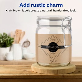 Avery Kraft Brown Rectangle Labels, 5.5" x 8.5", 50 Kraft Brown Labels, Laser/Inkjet Printable Labels