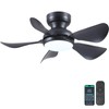 Kviflon 32 Inch Modern Ceiling Fans with Lights, Small Flush
