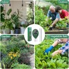 Maxsolve 2 Pack Soil Tester, 3-in-1 Plant Moisture Meter Light