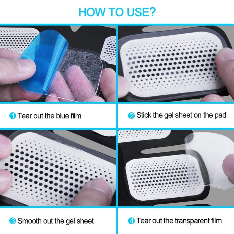 LZLRUN 30PCS ABS trainer replacement Gel sheet for muscle abdominal