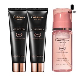 Calvisano Caviar Black Mask 80ml x2 + Cloud Serum 100ml / 칼비사노 캐비어 블랙 마스크 80ml x2 + 클라우드 세럼 100ml